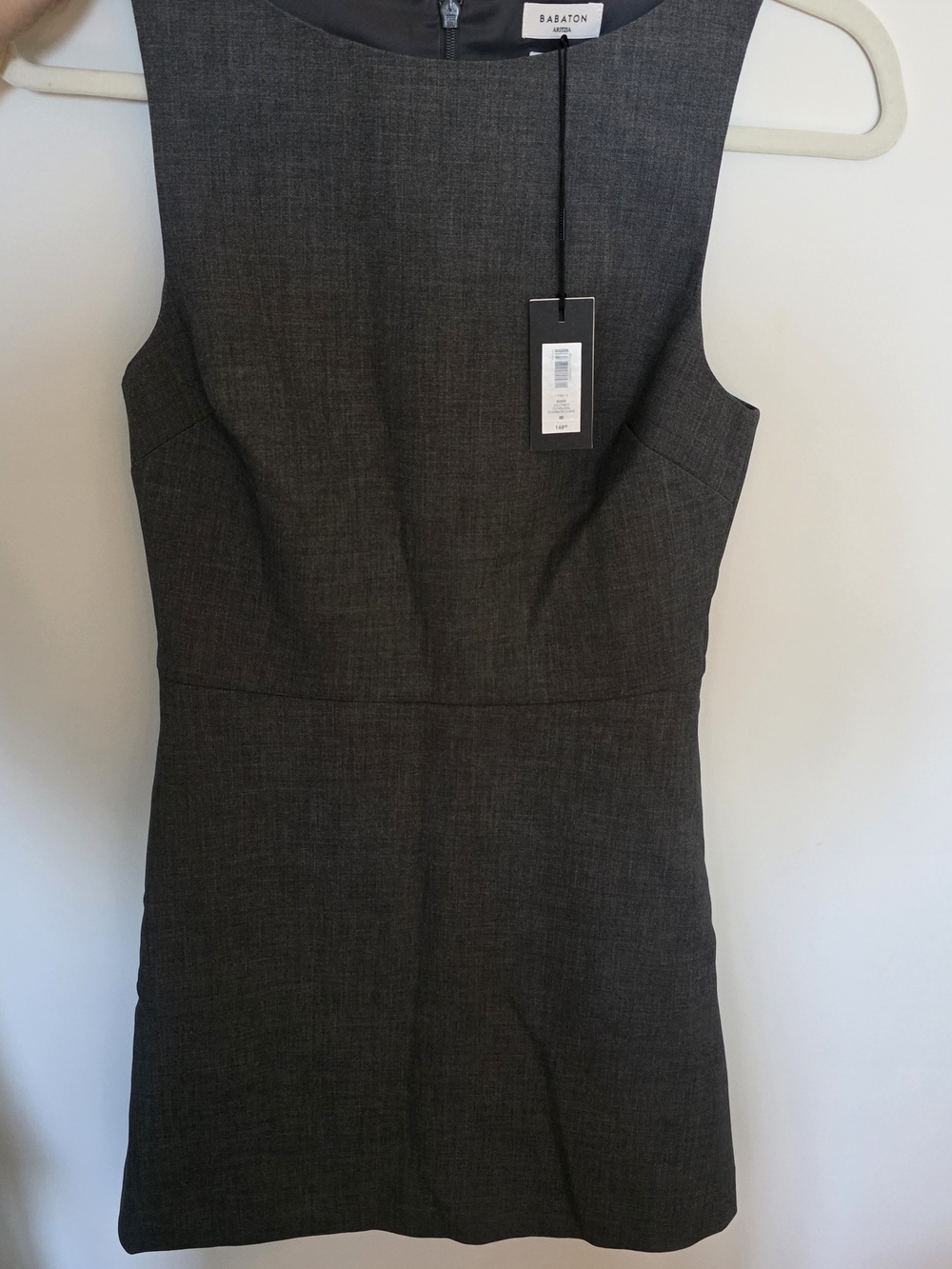Aritzia Babaton Bond Dark Gray Tailored Sleeveless Dress